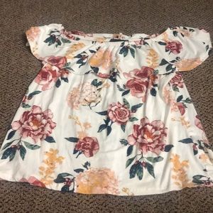 Floral off the shoulder top